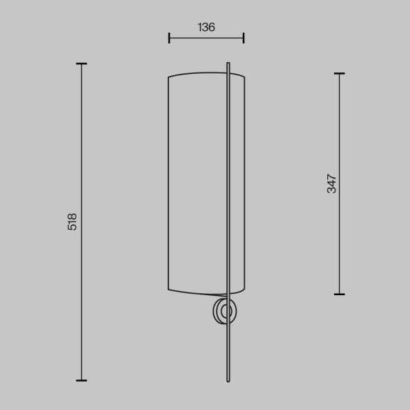 Настенный светильник (бра) Maytoni MOD437WL-02BG1
