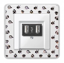 Накладка Merten Artec белый для аудиорозетки MTN296019