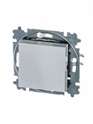 Переключатель ABB Levit серый / белый перекрёстный одноклавишный 2CHH590745A6016 3559H-A07445 16W