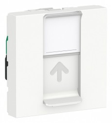 Розетка компьютерная RJ45 Schneider Electric Unica Modular Белый 1очная, кат. 5е UTP, 2 модуля NU341118
