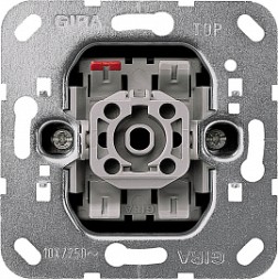 00010600 Gira Механизм выключателя 1-клавишного с 2-х мест (F100)