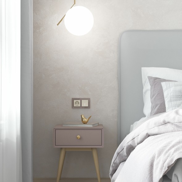 Розетка с заземлением (айвори матовый) Werkel W1171062