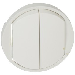 Лицевая панель Legrand Celiane белая выключателя двойного 068002