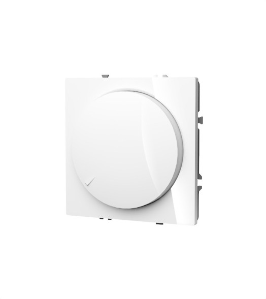 Светорегулятор встраиваемый VOLTUM S70 поворотно-нажимной 600 Вт, (белый глянцевый)