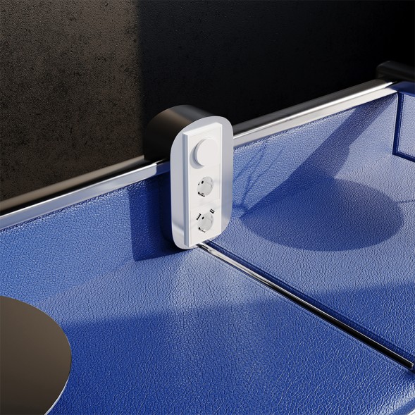 Светорегулятор встраиваемый VOLTUM S70 поворотно-нажимной 600 Вт, (белый глянцевый)