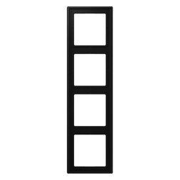 Рамка LS 990 4 постовая дюропласт. черный матовый Jung LS984SWM