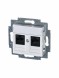 Розетка телефонная ABB Levit белый двойная 2хRJ45 категория 5e 2CHH295118A6003 5014H-A51018 03W