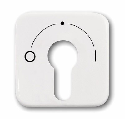 Плата центральная (накладка) ABB Reflex SI альпийский белый с поворотной ручкой с маркировкой для механизма выключателя жалюзи с зам. 2712/2713 U и 2722/2723 U 2CKA001710A1456 2557 SLPZ-214-101