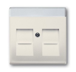 Плата центральная (накладка) ABB Basic 55 слоновая кость для коммуникационных розеток с суппортами 1810 1812 1814 1816 1818 1819 и 1820 с полем для надписи 2CKA001710A3944 1800-92-507
