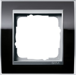 Рамка Gira Event Clear Черный / Алюминий 1 пост 0211736