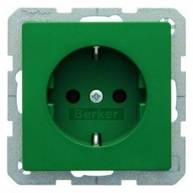 Штепсельная розетка Berker Q.1 зеленый бархат SCHUKO 47436013