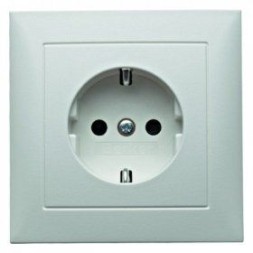 Штепсельная розетка Berker R.1 полярная белизна, матовый SCHUKO с крышкой 47229909