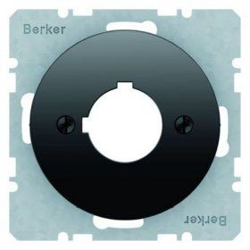 Центральная панель Berker R.1 черная с блеском для сигнального и контрольного устройства ? 225 мм 14322045