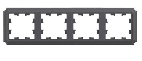ATN101404 4-постовая РАМКА БАЗАЛЬТ, AtlasDesign Antique Schneider Electric