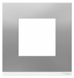 Рамка Schneider Electric Unica Pure Алюминий 1 пост NU600280