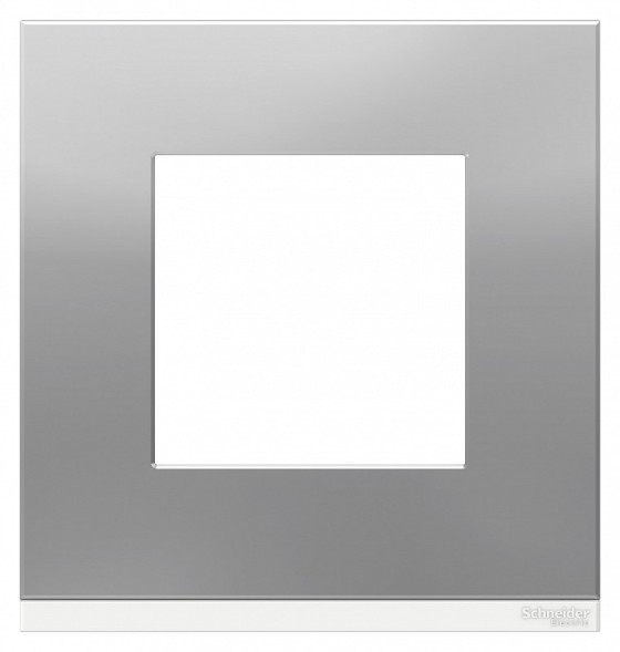 Рамка Schneider Electric Unica Pure Алюминий 1 пост NU600280