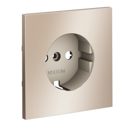 Накладка для розетки с заземлением, S70 Metal (платина)