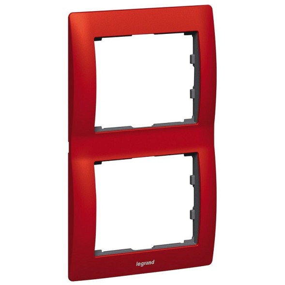Рамка Legrand Galea Life Красный 2 поста вертикальная 771906