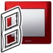 Рамка Legrand Galea Life Красный 2 поста вертикальная 771906