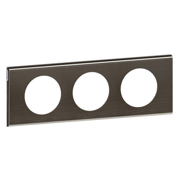 Рамка Legrand Celiane Металл Черный никель 3 поста 069033