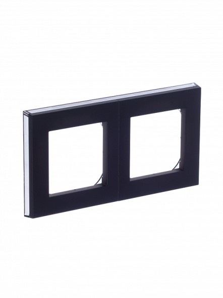 Рамка ABB Levit Антрацит / Дымчатый чёрный 2 поста 2CHH015020A6063 3901H-A05020 63W