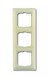 Рамка ABB с декоративной накладкой Basic 55 Слоновая кость 3 поста 2CKA001725A1486 2513-92-507