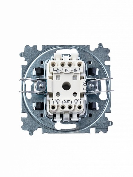 Переключатель ABB Levit серебро / дымчатый чёрный перекрёстный одноклавишный 2CHH590745A6070 3559H-A07445 70W