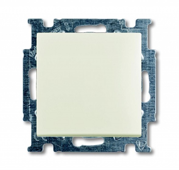 Механизм переключателя ABB Basic 55 chalet-white одноклавишный 1-полюсной кнопки (нормально-открытый контакт) с N-клеммой с клавишей 2CKA001413A1099 2026 UC-96-507