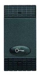 Клавиша Bticino Living Light Антрацит с подсвечиваемым символом &quot;Ключ&quot; для выключателей/девиаторов/промежуточных переключателей 1 модуль L4921F