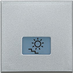 Клавиши Bticino Axolute Алюминий с подсвечиваемыми символами для выключатель в дизайне AXIAL - 2 модуля, Подсветка лестницы HC4921/2LB