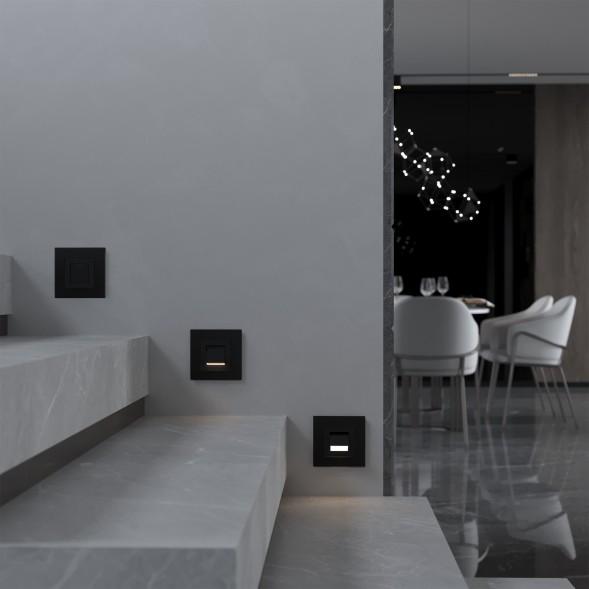 Поворотная встраиваемая LED подсветка Turn (черный матовый) Werkel W1154708