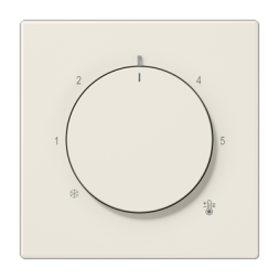 Накладка для механизма терморегулятора LS 990, LS-design, поворотный, датчик t° воздуха (встроенный), датчик t° пола (внешний), без таймера, цвет - слоновая кость LS990 Jung LS серия LS1749BF