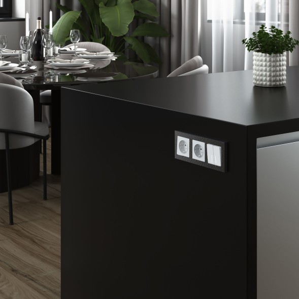 Выключатель двухклавишный с подсветкой (белый матовый) Werkel W1120161