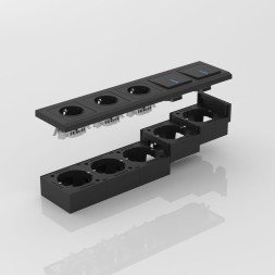 Коробка для накладного монтажа черный W8000008