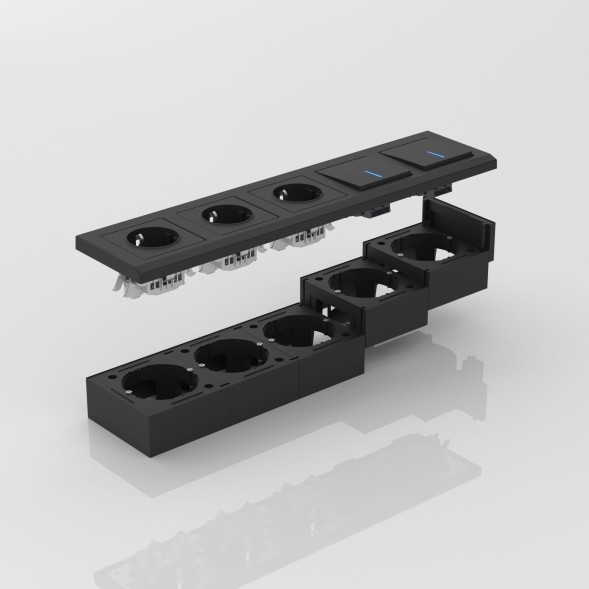 Коробка для накладного монтажа черный Werkel W8000008