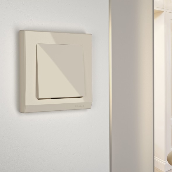 Выключатель одноклавишный проходной (слоновая кость) Werkel W1112003