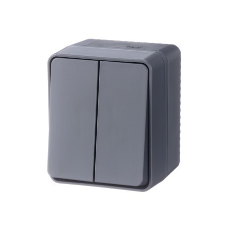 ATN544051 Atlasdesign Profi54 О/У 2-клавишный ВЫКЛЮЧАТЕЛЬ 10 АХ, АНТРАЦИТ Schneider Electric