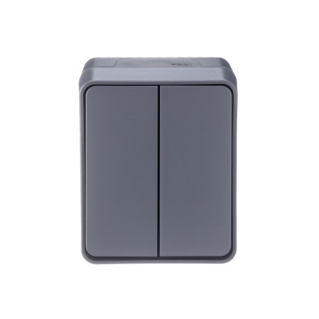 ATN544051 Atlasdesign Profi54 О/У 2-клавишный ВЫКЛЮЧАТЕЛЬ 10 АХ, АНТРАЦИТ Schneider Electric