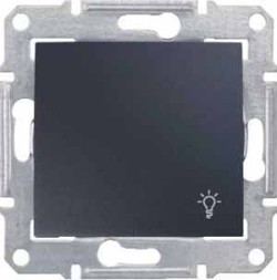 Кнопочный выключатель Schneider Electric Sedna графит &quot;свет&quot; SDN0900170