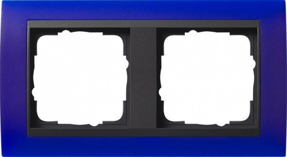 Рамка Gira Event Синий / Черный 2 поста 021289