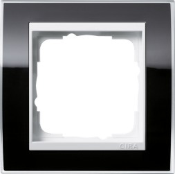 Рамка Gira Event Clear Черный / Белый 1 пост 0211733