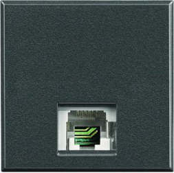 Телефонный разъем RJ11 Bticino Axolute Антрацит категория 3, тип коннектора К10 HS4258/11D