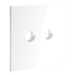 Накладка для розетки телевизионной оконечной TV+SAT, S70 (белый глянцевый)