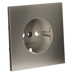 Накладка для розетки с заземлением, S70 Metal (никель)