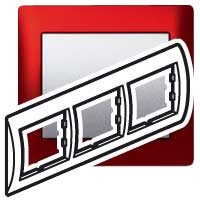 Рамка Legrand Galea Life Красный 3 поста 771903