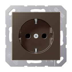 Мокко Розетка Jung A серия мокко с заземлением с защитой от детей 16А/250В A1520KIMO