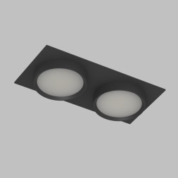 DK2092-BK Встраиваемый светильник FLAT, IP 20, до 15 Вт, GX53, LED, черный, алюминий