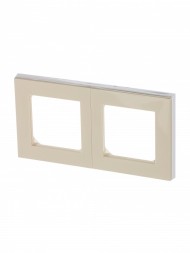 Рамка ABB Levit Слоновая кость / Белый 2 поста 2CHH015020A6017 3901H-A05020 17W