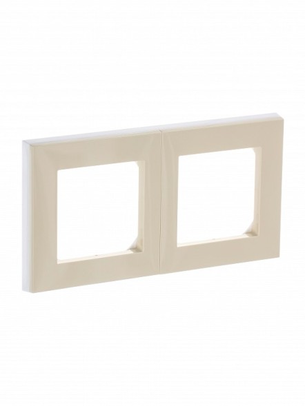 Рамка ABB Levit Слоновая кость / Белый 2 поста 2CHH015020A6017 3901H-A05020 17W