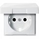 Центральная плата Merten M-серия белый с крышкой для механизма розетки SCHUKO MTN2340-0319
